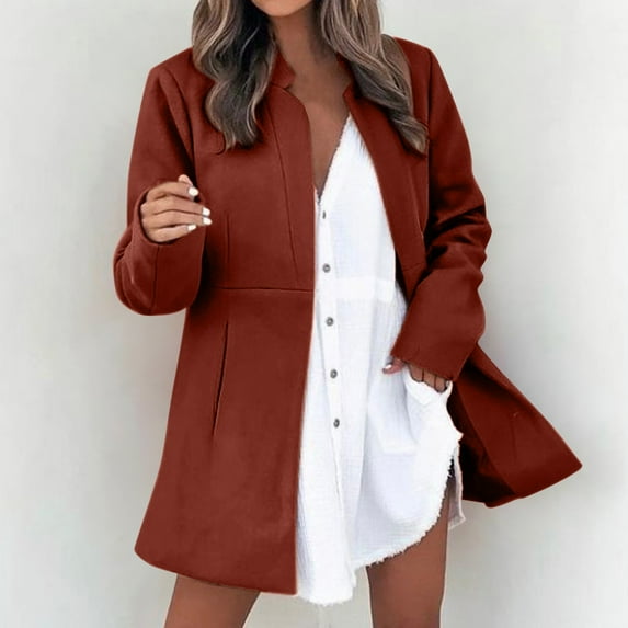 Aayomet Winter Coats For Women Women's Rain Jacket Windbreaker Lined Belted Waterproof Outdoor Hooded Trench Coat, L