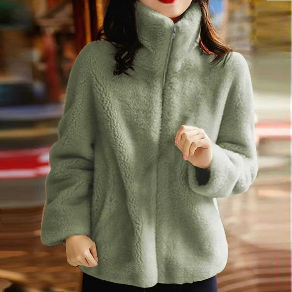 Aayomet Winter Coats For Women Women's Thickened Coat Puffer Down Jacket,Green L