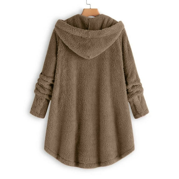 Aayomet Winter Coats For Women Womens Wool & Cashmere Belted Long Military Trench Coat,Khaki L