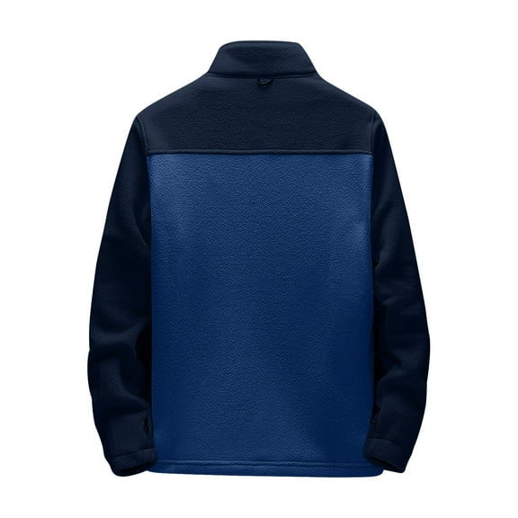 Aayomet Big Mens Winter Coats Men Hoodie Zip Up Winter Sherpa Lined Sweatshirt Heavyweight Thick Warm Jacket Coat,Blue XL