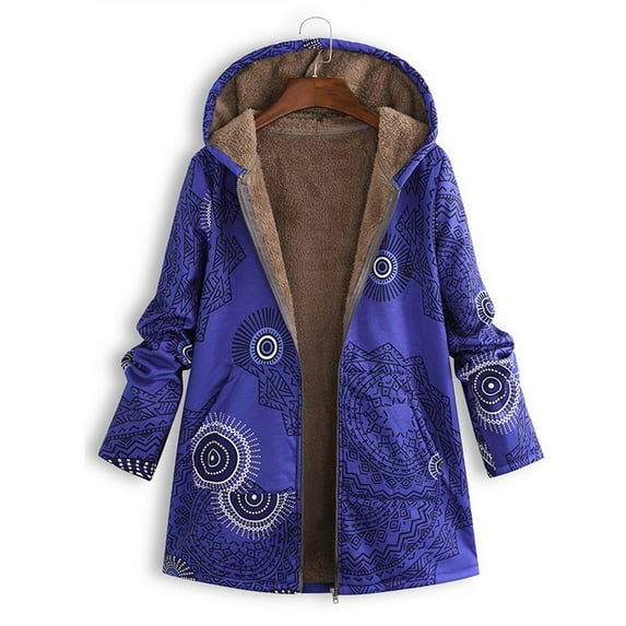 Aayomet Winter Coats for Women 2023 Women's Plus Size Water-Resistant Trench Coat Long Windbreaker Military Jacket with Reflective Removable Hood,Blue M