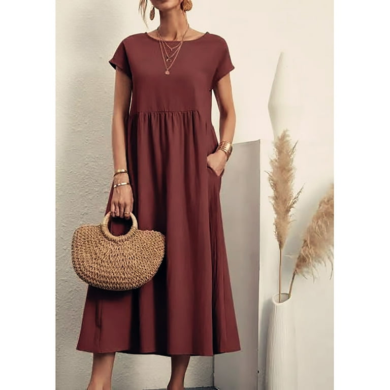 Romantic floral beige linen dress for women 4830 Romantic floral beige linen dress for women 4830
