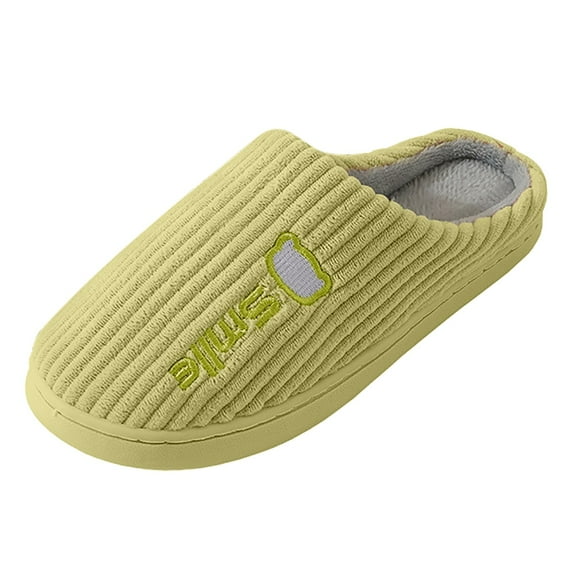 Aayomet Winter Fuzzy Slippers for Women Classic Warm Memory Foam Slippers with Durable Rubber Sole,Green 38-39