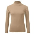 thumbnail image 1 of Aayomet Winter Tops For Women Crew Neck Lined Thermal Thermal Underwear Slim Tops Long Sleeve Thermal Shirts Thermal Underwear Top for Women Cotton,Khaki XXL, 1 of 5