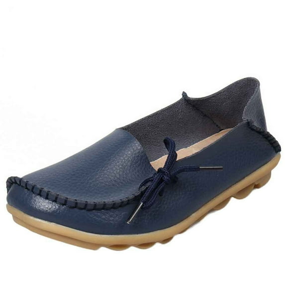 Aayomet Women Casual Shoes for Work Women Shoes Leather wear OutdoorLadies Casual Shoes for Women Leather Extra Wide,Navy 8