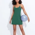 thumbnail image 1 of Aayomet Women Dresses Women Workout Tennis Dress With Built In Bra Shorts Shoulder Straps And Pockets,Green L, 1 of 5