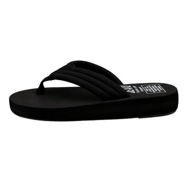 Aayomet Women Flip flops Slippers Beach Sandals Summer Home Shoes Flip Flops for Women Memory Foam Meditation,Black One Size