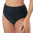 thumbnail image 1 of Aayomet Women High Waisted Bikini Bottoms Tummy Control Swimsuit Bottoms Ruched Full Coverage Swim Bottom High Rise Skirts,Black XL, 1 of 5