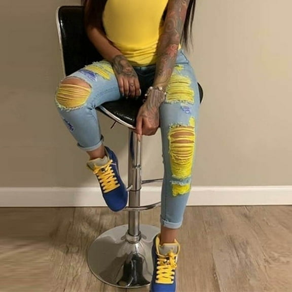 Aayomet Women Jeans Bootcut Stretch Women's Totally Shaping Pull-On Skinny Jeans,Light Blue L