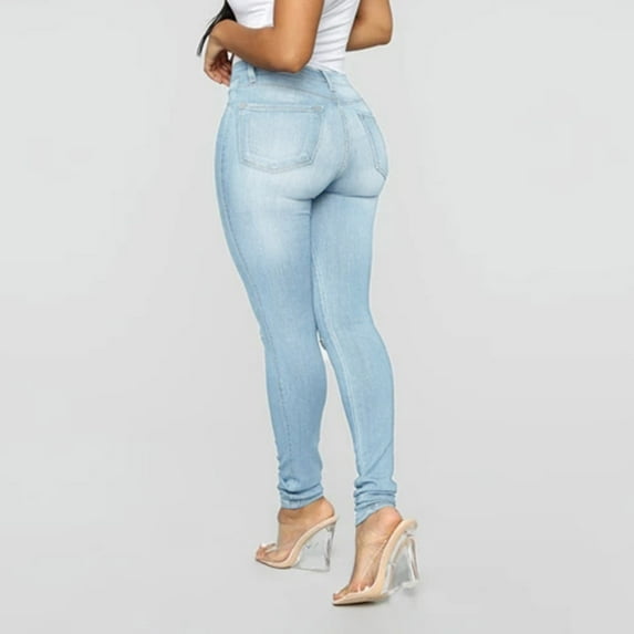 Aayomet Women Jeans High Waist Women's Y2K High Rise Baggy Straight Leg Cargo Pants Streetwear Casual Boyfriend Trousers with Pockets,Blue M