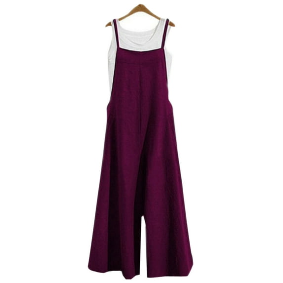 Aayomet Women Jumpsuits Pants Bib Trousers Trousers Oversize Jumpsuit Bib Romper Overalls Women's Plus Size Jumpsuit,Purple 3XL