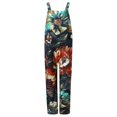 thumbnail image 1 of Aayomet Women Jumpsuits Women Casual Print Pocket Romper Long Playsuit Spaghetti Strap Loose Jumpsuit,Black M, 1 of 4