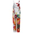 thumbnail image 1 of Aayomet Women Jumpsuits Women Casual Print Pocket Romper Long Playsuit Spaghetti Strap Loose Jumpsuit,Orange M, 1 of 4
