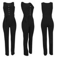 thumbnail image 1 of Aayomet Women Jumpsuits Women's Casual Sleeveless Stitching Jumpsuit Wide-leg Summer Fashion Women's Jumpsuit,Black M, 1 of 3