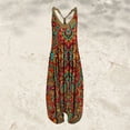 thumbnail image 1 of Aayomet Women Jumpsuits Womens Vintage Cashew Flowers Prints Straps V Neck Rompers Playsuit Jumpsuit,Multicolor XL, 1 of 2