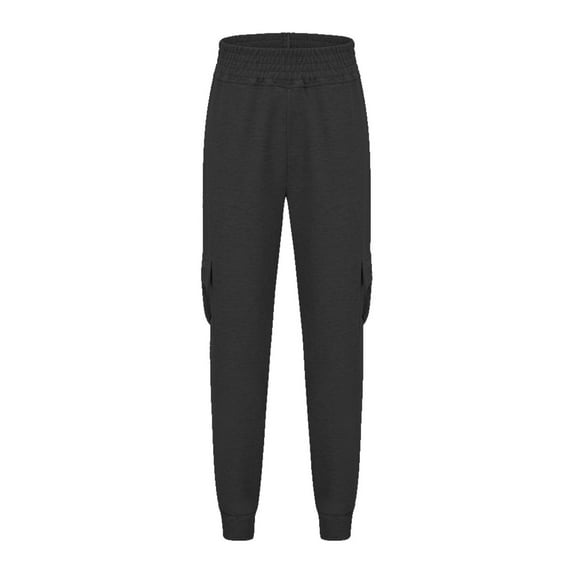 Aayomet Women Pants Girls EcoSmart Sweatpants, Open Leg Bottoms, Tagless Sweatpants,Black XXL