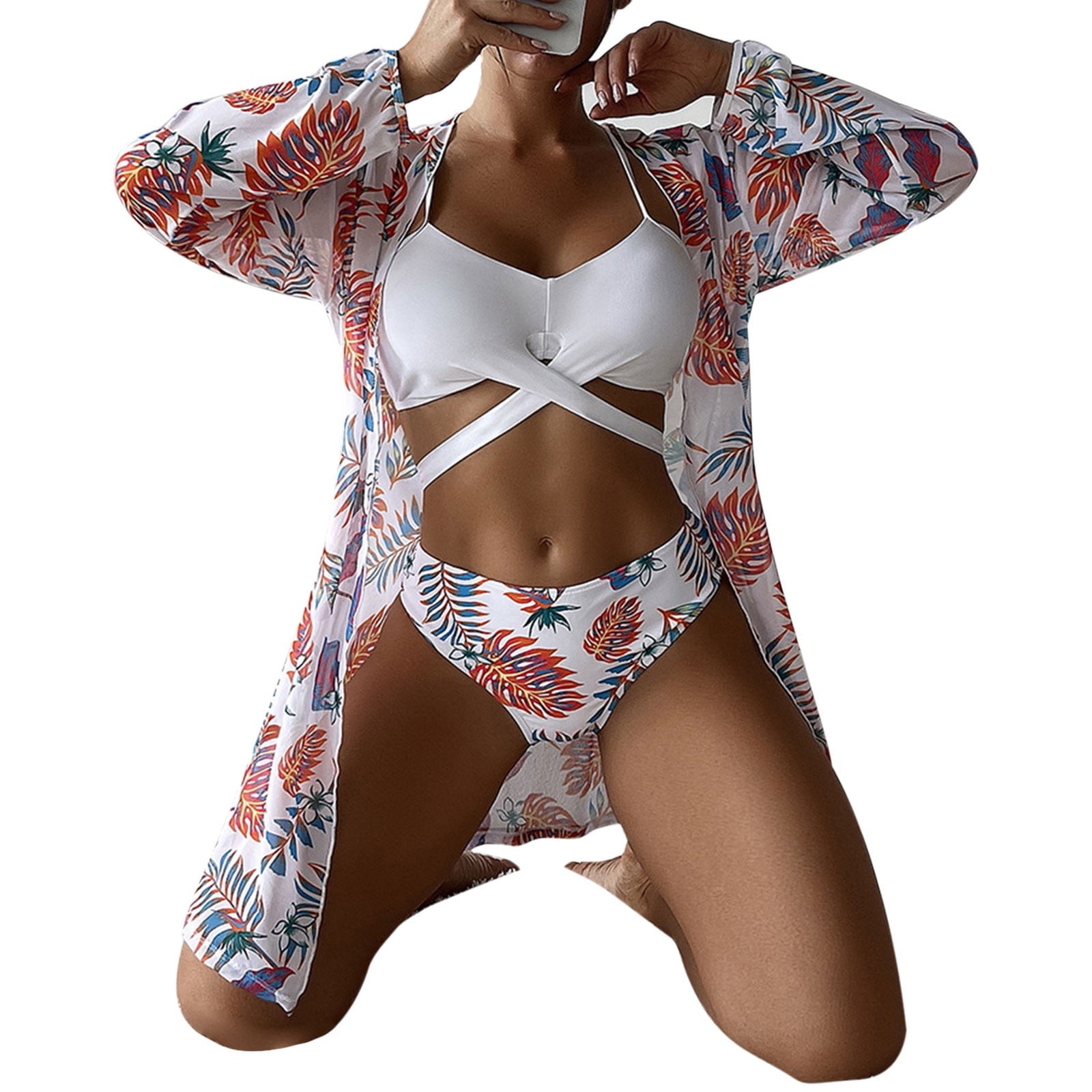 Aayomet Women'S Bikini Swimsuits Women's Ribbed Cut Out Bikini Set