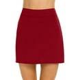 thumbnail image 1 of Aayomet Women'S Midi Skirt Women's Bodycon Pencil Skirt with Belt Solid Color -Wrapped,Red S, 1 of 4