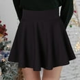 thumbnail image 1 of Aayomet Women'S Skirts Skirt for Women Mini Skirts Versatile A-line Basic Stretchy Flared Skater Skirt,Black S, 1 of 5
