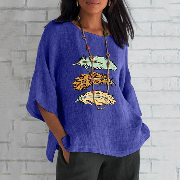 Aayomet Women Shirts Womens Long Sleeve T Shirts Casual Blouses Fashion Tunic Side Split Tops for Leggings,Blue M