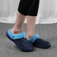 thumbnail image 1 of Aayomet Women Slippers Memory Foam Women's House Slippers Comfy Memory Foam Indoor Outdoor Plush Open-Toe Cozy Soft Fluffy Slides,Blue 7.5, 1 of 5