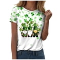 thumbnail image 1 of Aayomet Women St Patricks Day Round Neck Short Sleeve Shirt Irish Graphic Tops (Dark Green, M), 1 of 6