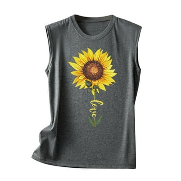 Aayomet Women Tank Tops Womens 2023 V Neck Camisole Leaf Print Tanks Tops and Blouse,Dark Gray XL