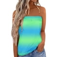 thumbnail image 1 of Aayomet Women Tops Women's Basic V Neck Longline Dolphin Hem Loose Tunic Tank Top,Green S, 1 of 4