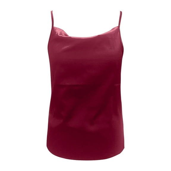 Aayomet Women Tops Women's Summer Sleeveless Tops Casual Loose Ruffle Shirts Tank Tops,Red L