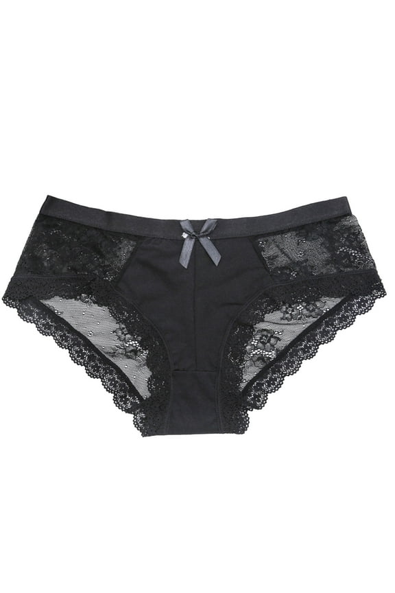 Women Underpants Briefs Women Thong G String Cotton Thongs Panties V Waist Female Underpants Pantys Lingerie,Black M