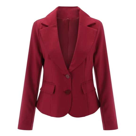 Aayomet Women's 2023 Fall Casual Blazers Draped Open Front Cardigans Jacket Work Suit (Red, XL)