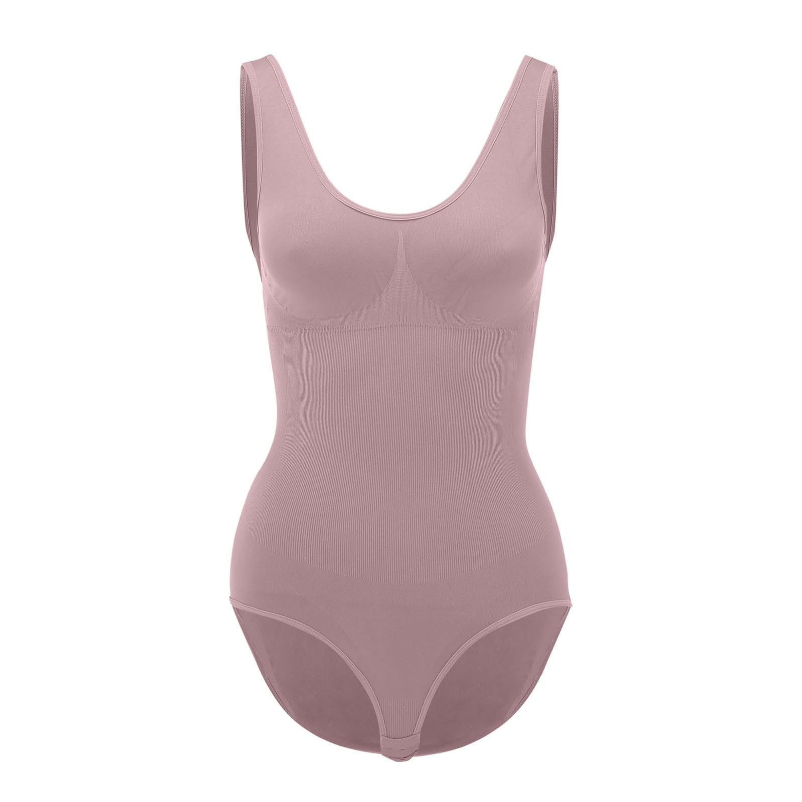Aayomet Women's Bodysuits Ribbed Sleeveless Shapewear Tank Tops Bodysuits, Pink M 