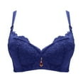 thumbnail image 1 of Aayomet Women’s Bras Women's Plus Size Wonderwire Front-Closure Bra Underwire,Blue 40/90C, 1 of 5