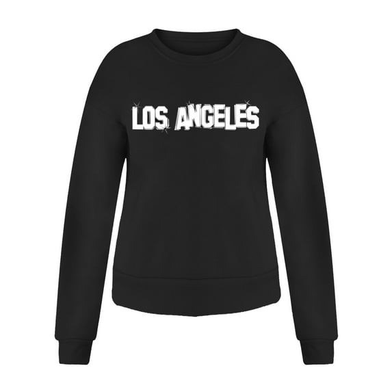 Aayomet Women's Casual Crew Neck Sweatshirt Loose Soft Long Sleeve Pullover Tops (Black, XL)