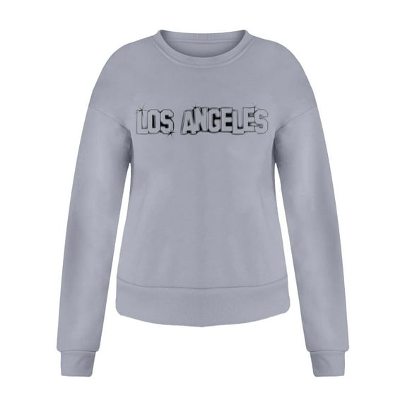 Aayomet Women's Casual Crew Neck Sweatshirt Loose Soft Long Sleeve Pullover Tops (Gray, XXL)