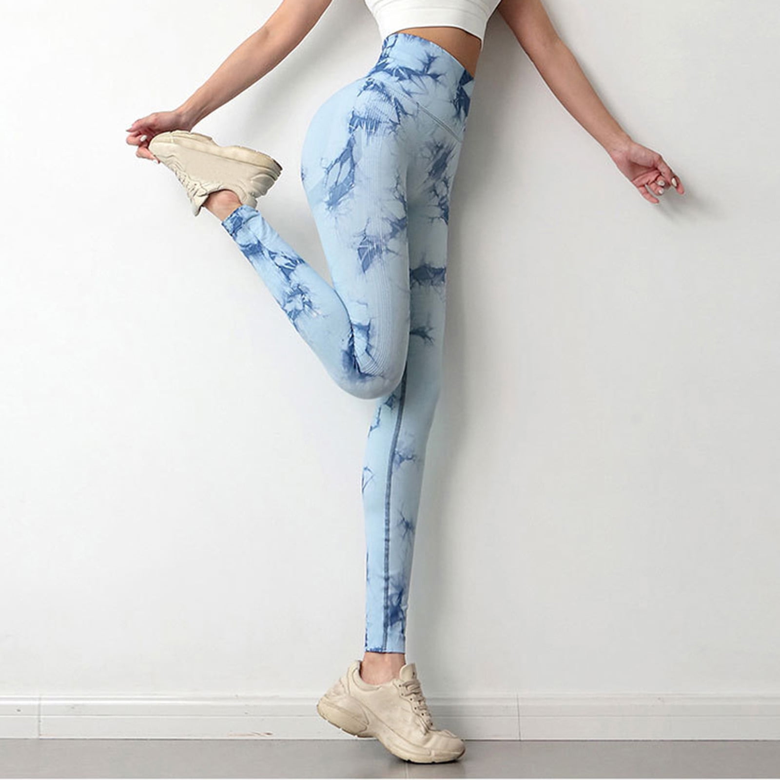 Aayomet Women's Leggings -lifting Fitness Pants Sports Yoga Running Yoga  Pants (Blue, L) 