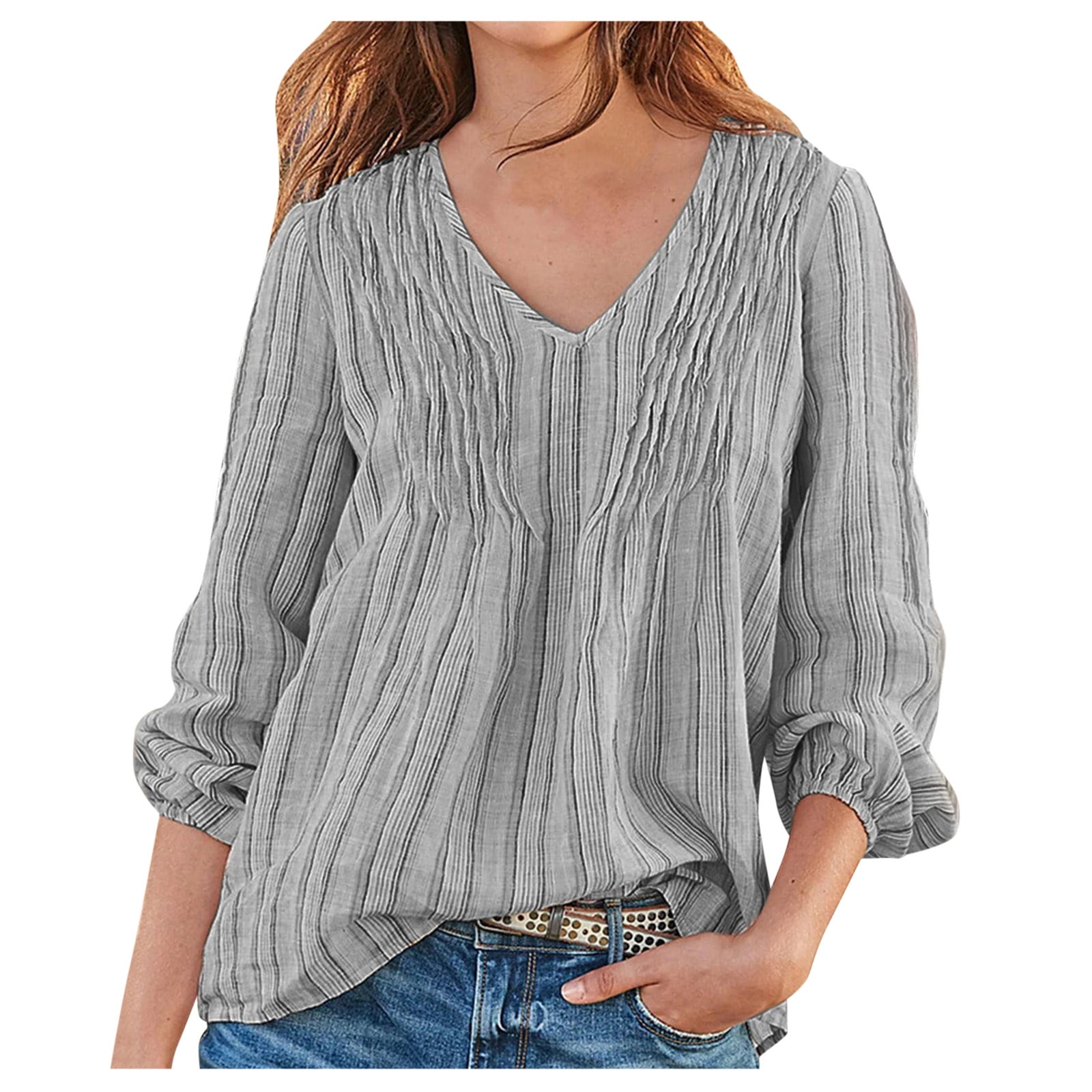 Long-sleeved knitted T-shirt cropped top A150 main image 0
