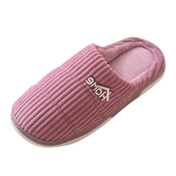 Aayomet Women's Slippers Comfy Warm Plush Slip-On House Slipper for Winter Indoor,Purple 36-37