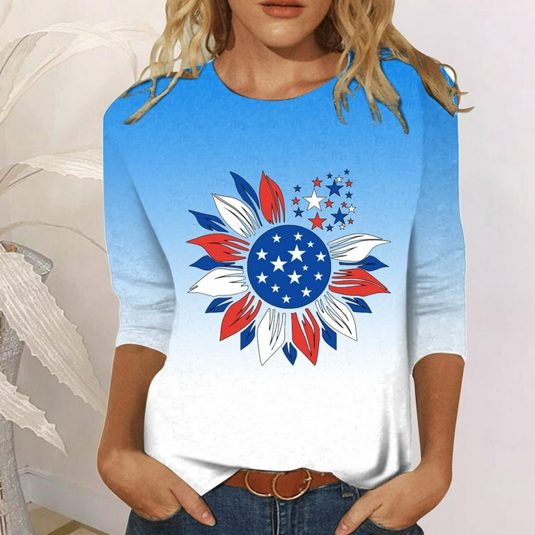 Aayomet Women Casual Fourth Of July Independence Day Printed