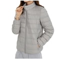 thumbnail image 1 of Aayomet Women's Thicken Winter Coat Winter Long Sleeve Zip Puffer Jacket Pockets Baggy Coats,Gray M, 1 of 5