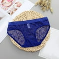 thumbnail image 1 of Aayomet Women's Underwear Womens Sheer Lace Panties See Through Mesh Cotton Crotch Seamless Briefs,Blue L, 1 of 5