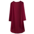 thumbnail image 1 of Aayomet Womens 2023 Cardigan Sweaters Mesh Cardigan Three Quarter Sleeve Mid Length Shawl Coat (Red, XXXXL), 1 of 5