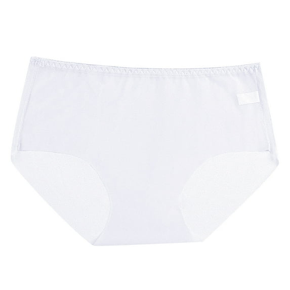 Aayomet Womens Boxers Seamless Underwear Invisible Bikini No Show Nylon Spandex Women Panties,White L