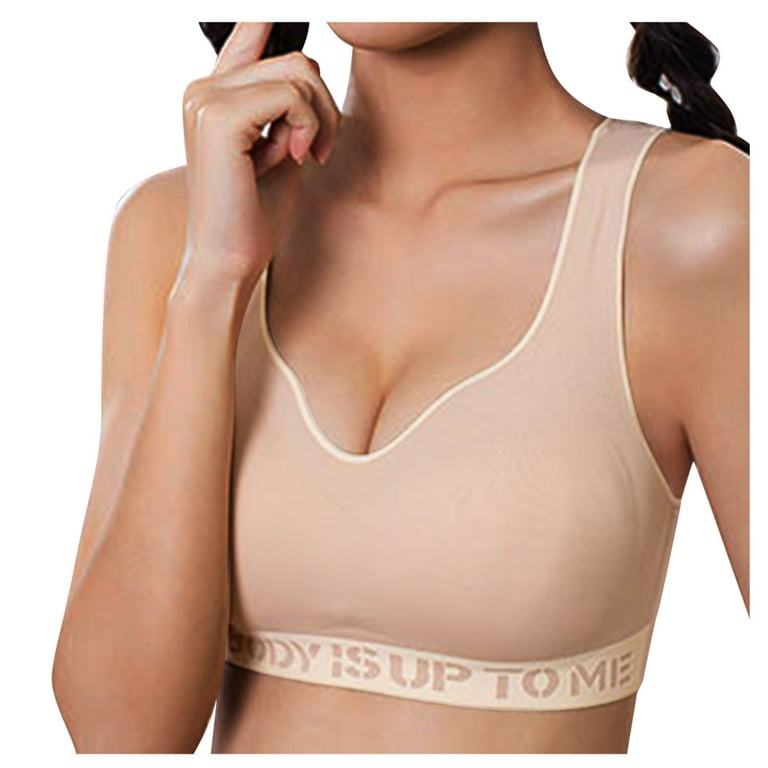  Womens Plus Size Sports Bras Non-Wired Removable