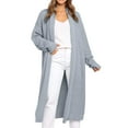 thumbnail image 1 of Aayomet Womens Sweaters Women's Long Cardigans Button Down High Low Solid Knit Loose Cardigans with Pockets,Gray S-XXL, 1 of 5
