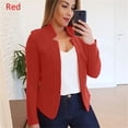 thumbnail image 1 of Aayomet Womens Casual Blazers Solid Long Sleeve Pocket Coat Outerwear Trench Coat (Red, XXXXL), 1 of 5