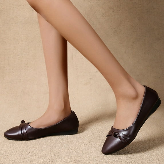 Aayomet Womens Casual Dress Shoes Low Heel On Casual Fashion Leisure Breathable Shoes Outdoor Womens Slip Shoes Women's casual,Brown 8