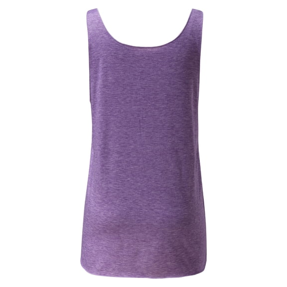 Aayomet Womens Casual Sleeveless Women's Sleeveless Chiffon Tank Top Double Layers Casual Blouse Tunic,Purple XXL