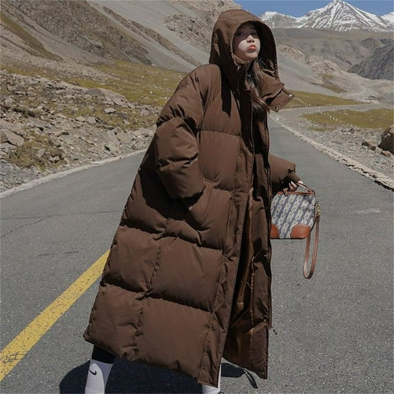 Aayomet Womens Coat Womens Winter Coats Long Thicken Puffer Jacket for Women With Fur Hood,C 3XL