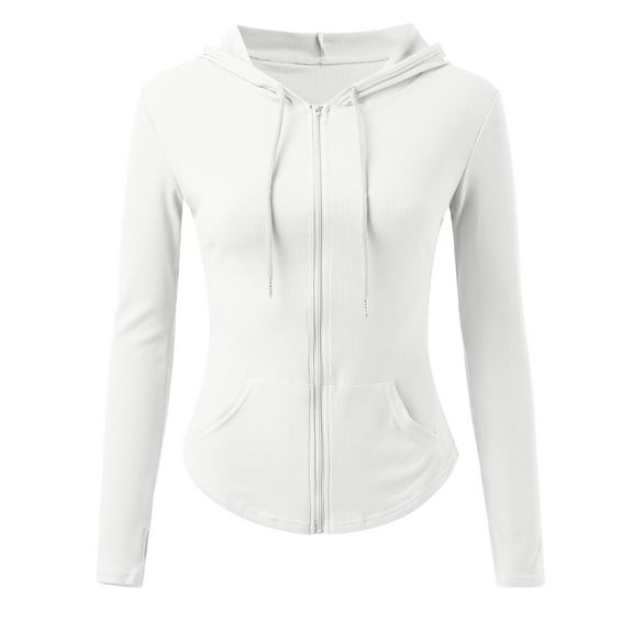 Aayomet Womens Hoodies Pullover Short Casual Light Jacket Fitness Wear Hooded Yoga Wear (Beige, M)